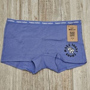 Girls' Happy Nation Comfy Cotton Boyshort Underwear